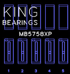 King Engine Bearings Inc MB5758XP STDX MAIN BEARING SET For PEUGEOT EP6 1.6L / BMW N14B16C