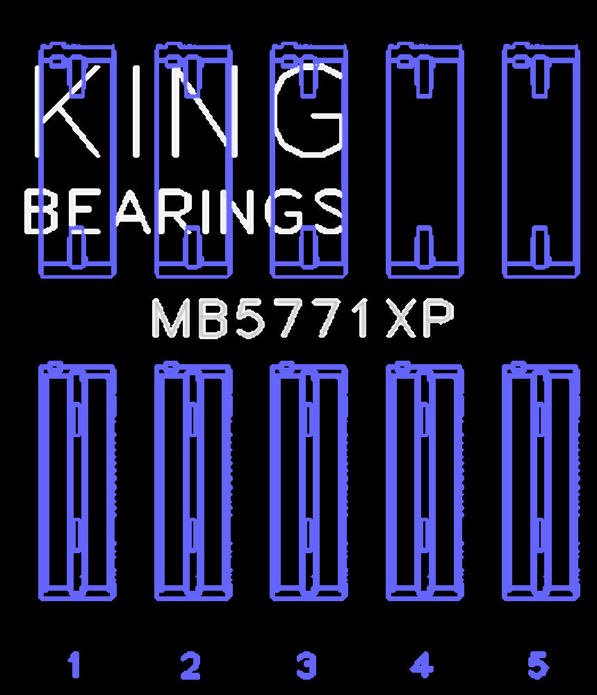 King Engine Bearings Inc MB5771XP0.25 MAIN BEARING SET For HYUNDAI G4KF