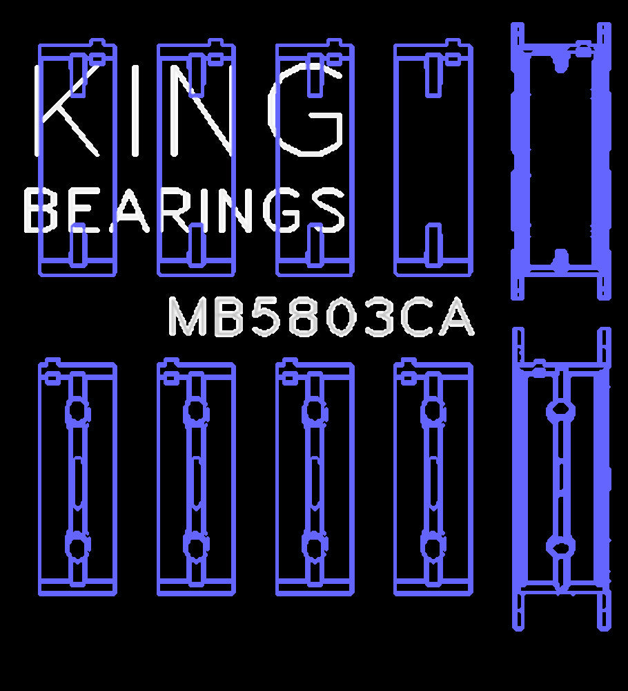 King Engine Bearings Inc MB5803CA MAIN BEARING SET For BMW S65B40A