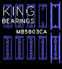 King Engine Bearings Inc MB5803CA0.25 MAIN BEARING SET For BMW S65B40A