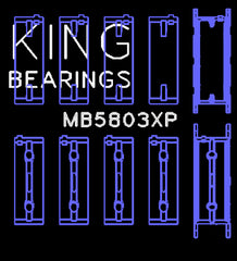 King Engine Bearings Inc MB5803XP MAIN BEARING SET For BMW S65B40A