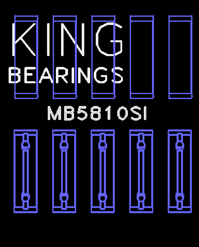 King Engine Bearings Inc MB5810SI0.25 MAIN BEARING SET For TOYOTA 2AR-FE, 2AR-FXE