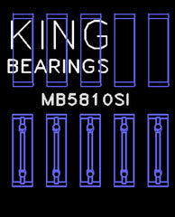 King Engine Bearings Inc MB5810SI0.25 MAIN BEARING SET For TOYOTA 2AR-FE, 2AR-FXE