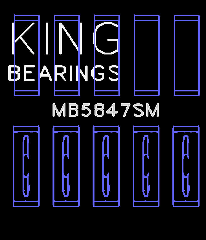 King Engine Bearings Inc MB5847SM MAIN BEARING SET For FORD 6.7 POWER STROKE V8 DIESEL OS +.040