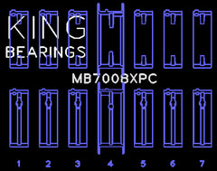 King Engine Bearings Inc MB7008XPC MAIN BEARING SET For NISSAN RB25DET, 24V