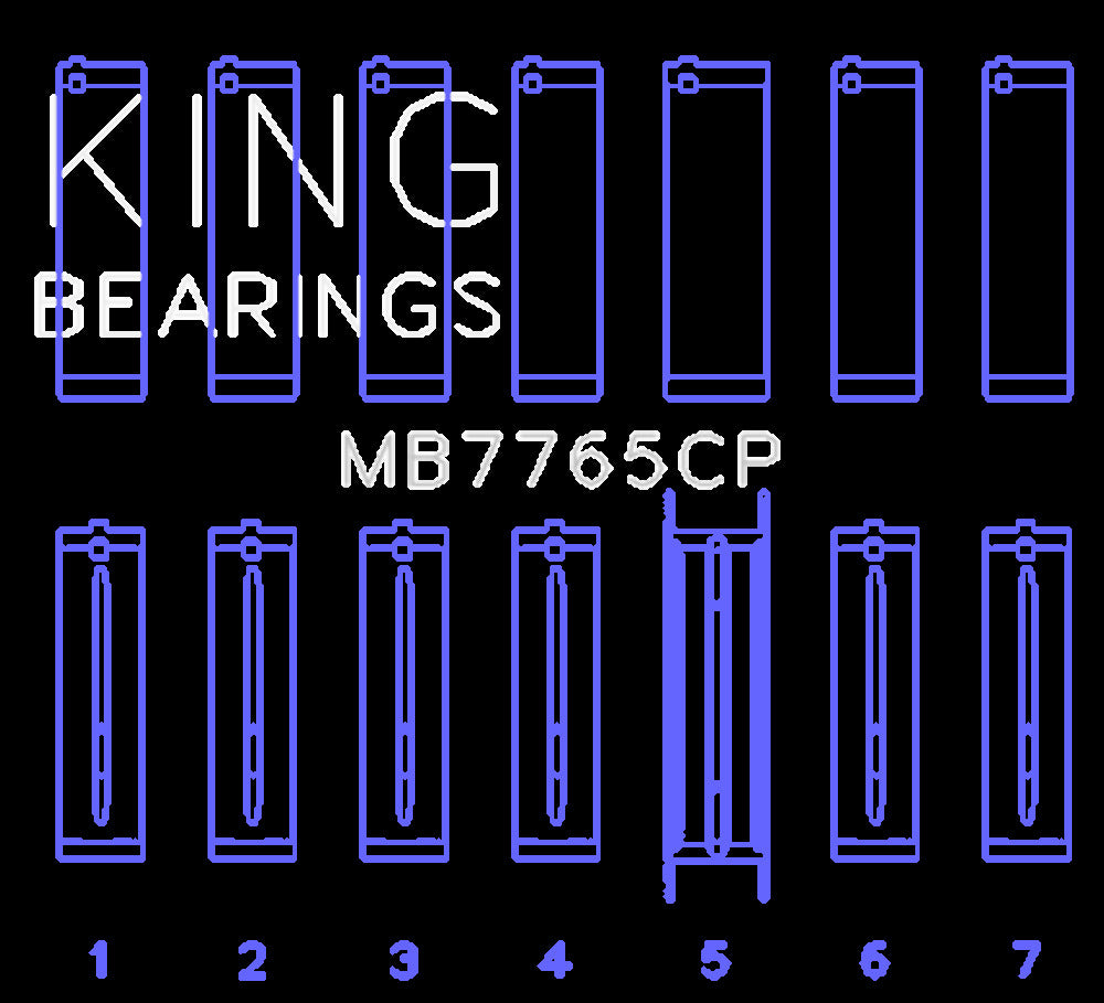 King Engine Bearings Inc MB7765CP 030 MAIN BEARING SET For GMC 4.2 VORTEC L6