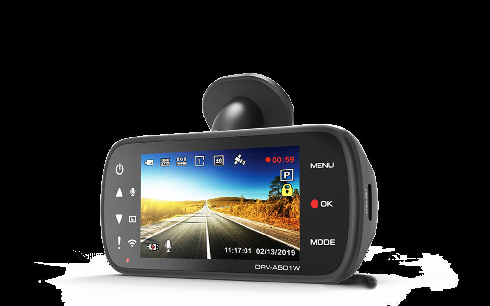 Kenwood DRV-A501WDP HD Front & Rear View DVR Dash Camera w/ 3" LCD Display