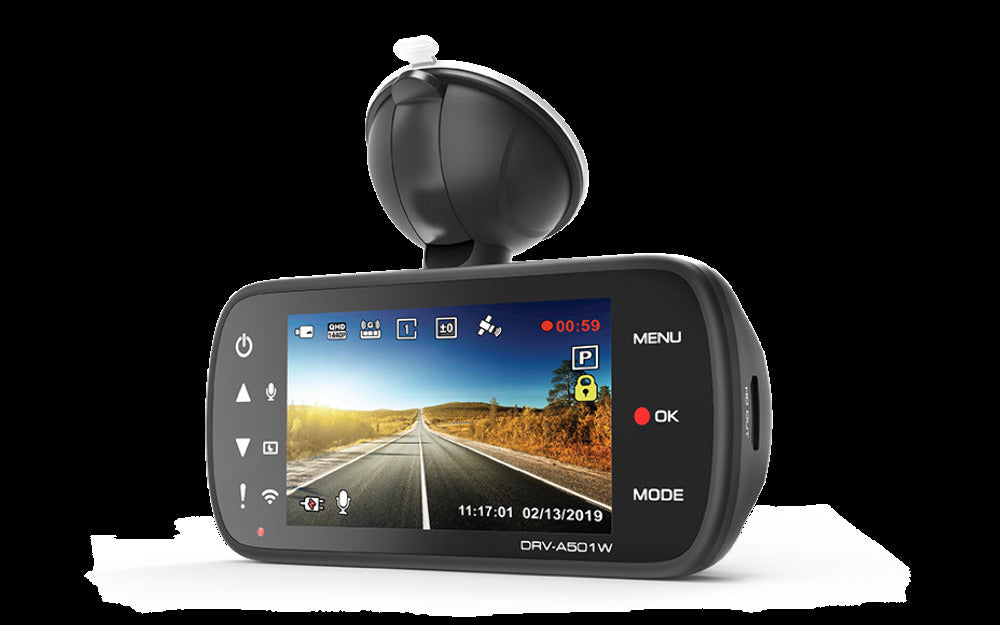 Kenwood DRV-A501WDP HD Front & Rear View DVR Dash Camera w/ 3" LCD Display