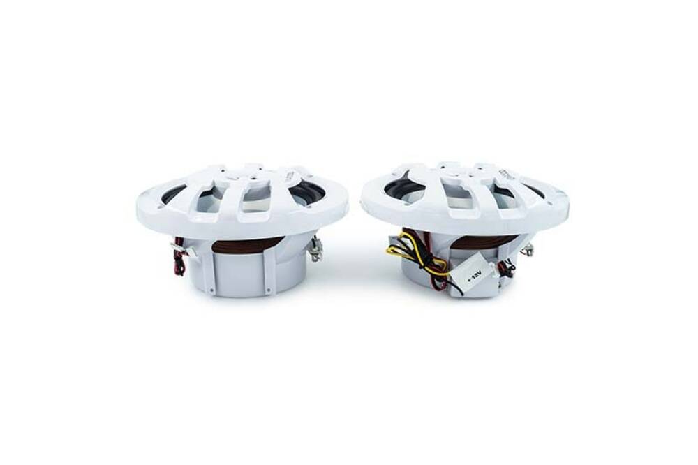 Kenwood KFC-1673MRWL 260 Watts Max 4 Ohms 6.5 Inch 2-Way RGB Lightning Marine Power Sports LED Speakers- White