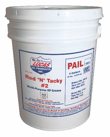 Lucas OIL Red N Tacky Grease NLGI#2 35lb Pail 20027