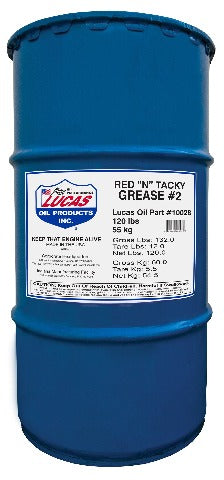 Lucas OIL Red N Tacky Grease NLGI#2 120lb Keg 20028