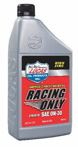 Lucas OIL Synthetic SAE 0W-30 Racing Only 10605