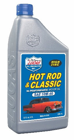 Lucas OIL Hot Rod & Classic Car HP Motor Oil SAE 10W-40 1qt. 20688