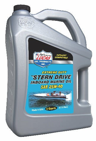 Lucas OIL SAE 25W-40 Stern Drive Inboard Marine Oil 5qts. 20814