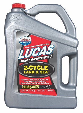 Lucas OIL Semi-Synthetic 2-Cycle Land and Sea Oil (1 GA) 20557