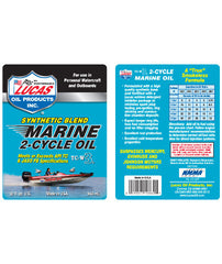 Lucas Oil Synthetic Blend 2-Cycle Marine Oil 1gal. 20861