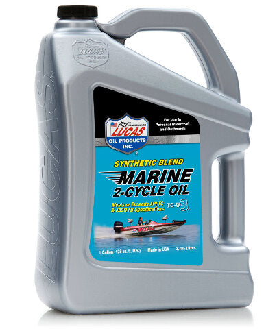 Lucas Oil Synthetic Blend 2-Cycle Marine Oil 1gal. 20861