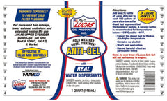 Lucas Oil Anti-Gel Cold Weather Diesel Treatment 1-Quart 20865
