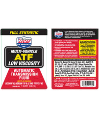 Lucas Oil Synthetic Low Viscosity Multi-Vehicle ATF 1qt. 21255