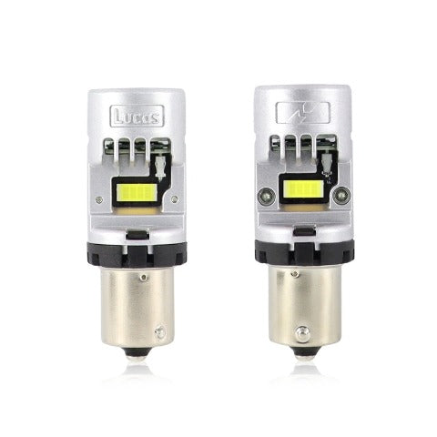 Lucas Lighting 1156 BAU15S 16 LED CANBUS BULB (WHITE) M-BAU15SW