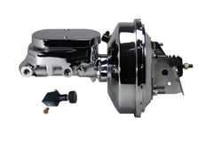 LEED Brakes 2F605 9 in Power Booster ,1-1/8in Bore,Adjustable valve (Chrome)