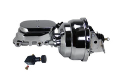LEED Brakes 2N605 8 in Dual Power Booster ,1-1/8in Bore,Adjustable valve (Chrome)