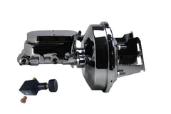 LEED Brakes 4F605 9 in Power Booster ,1-1/8in Bore,Adjustable valve (Chrome)