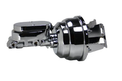 LEED Brakes 4N6 8 in Dual Power Booster ,1-1/8in Bore, (Chrome)