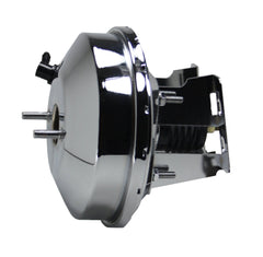 LEED Brakes 4R605 9 in Power Booster , 1-1/8in Cast Iron Master Adj. Valve (Chrome)