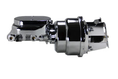 LEED Brakes 4T605 7 in Dual Power Booster ,1-1/8in Bore, Adj Prop Valve (Chrome)