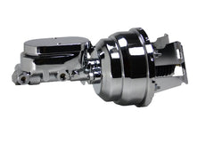 LEED Brakes 4V605 8 in Dual Power Booster ,1-1/8in Bore, Adj Prop Valve (Chrome)