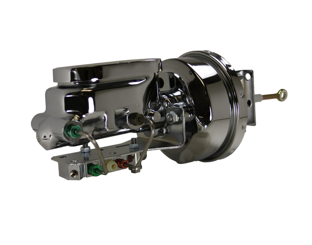 LEED Brakes 6JF94 7 in Power Brake Booster , 1 in Bore, bottom valve disc/disc (chrome)