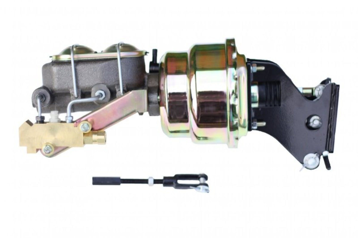LEED Brakes 761A1 7 in Dual Power Booster , 1-1/8in Bore, side valve, disc/drum (Zinc)
