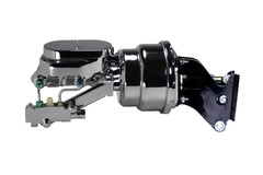 LEED Brakes 776B4 7 in Dual Power Booster , 1-1/8in Bore, side valve, disc/disc (Chrome)