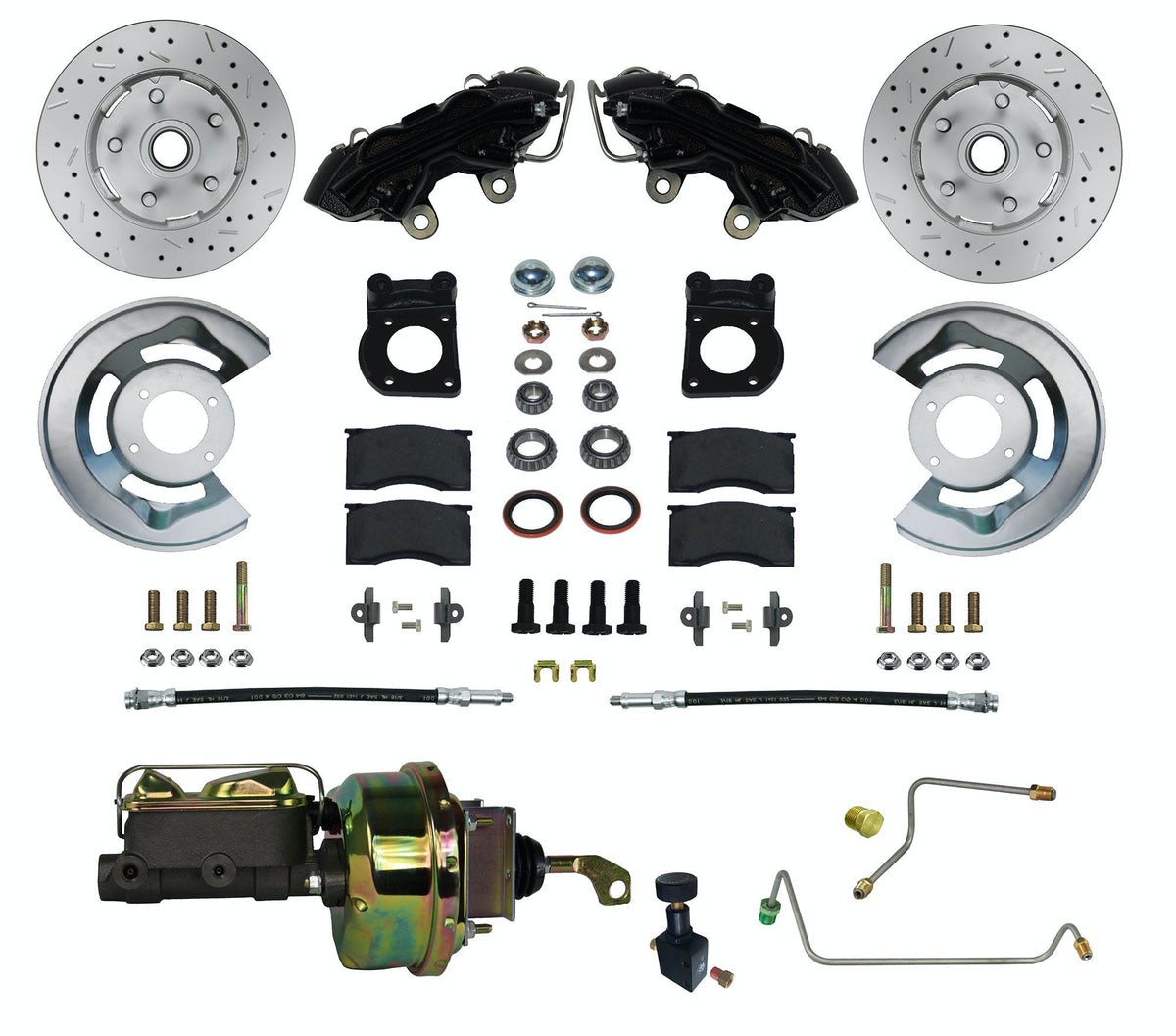 LEED Brakes BFC0001-H405MX 64-66 Mustang Front Disc Brake conversion Kit, Factory Manual Transmission Car