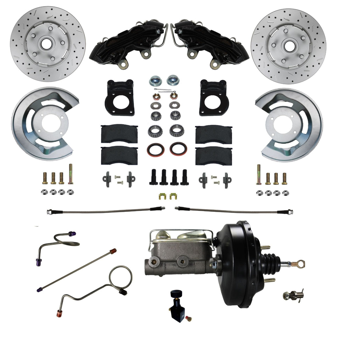 LEED Brakes BFC0004-W405X MaxGrip XDS Power Conversion Kit - Black Powder Coat