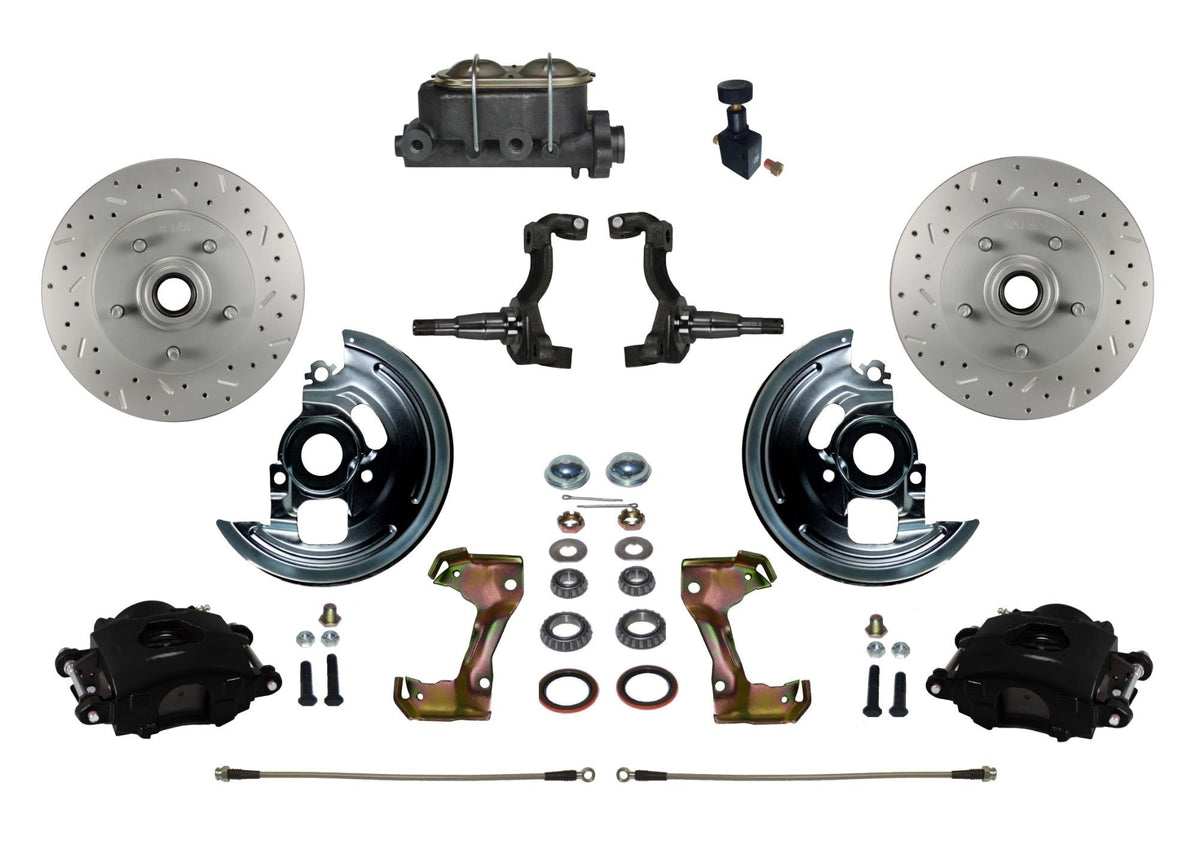 LEED Brakes BFC1002-305X Front Disc Brake Kit - Manual Brakes - Black - MaxGrip