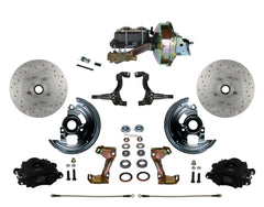 LEED Brakes BFC1002-E1A3X Front Disc Brake Kit - Power 9 inch Zinc - Black - MaxGrip - Disc Disc