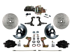 LEED Brakes BFC1002-M105X Front Disc Brake Kit - Power 8 inch Zinc - Black - MaxGrip - Adj. Valve