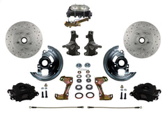 LEED Brakes BFC1003-3A1X Front Disc Brake Kit - Manual Brakes - Black - MaxGrip - Disc/Drum