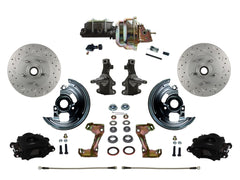 LEED Brakes BFC1003-M105X Front Disc Brake Kit - Power 8 inch Zinc - Black - MaxGrip - Adj. Valve
