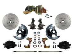 LEED Brakes BFC1003-M1A3X Front Disc Brake Kit - Power 8 inch Zinc - Black - MaxGrip - Disc Disc