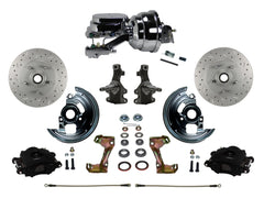 LEED Brakes BFC1003-N6B4X Front Disc Brake Kit - Power 8 inch Chrome - Black - MaxGrip - Disc Disc