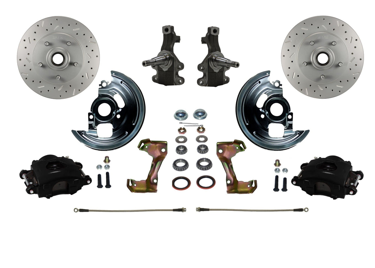 LEED Brakes BFC1003SMX Front Disc Brake Kit - Spindle Mount - Black - MaxGrip