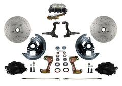 LEED Brakes BFC1006-3A3X Front Disc Brake Kit - Manual Brakes - Black - MaxGrip - Disc/Drisc