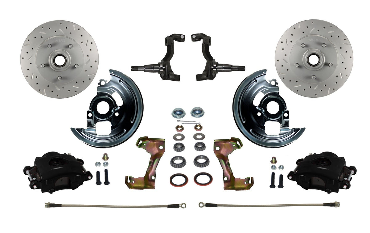 LEED Brakes BFC1006SMX Front Disc Brake Kit - Spindle Mount - Black - MaxGrip