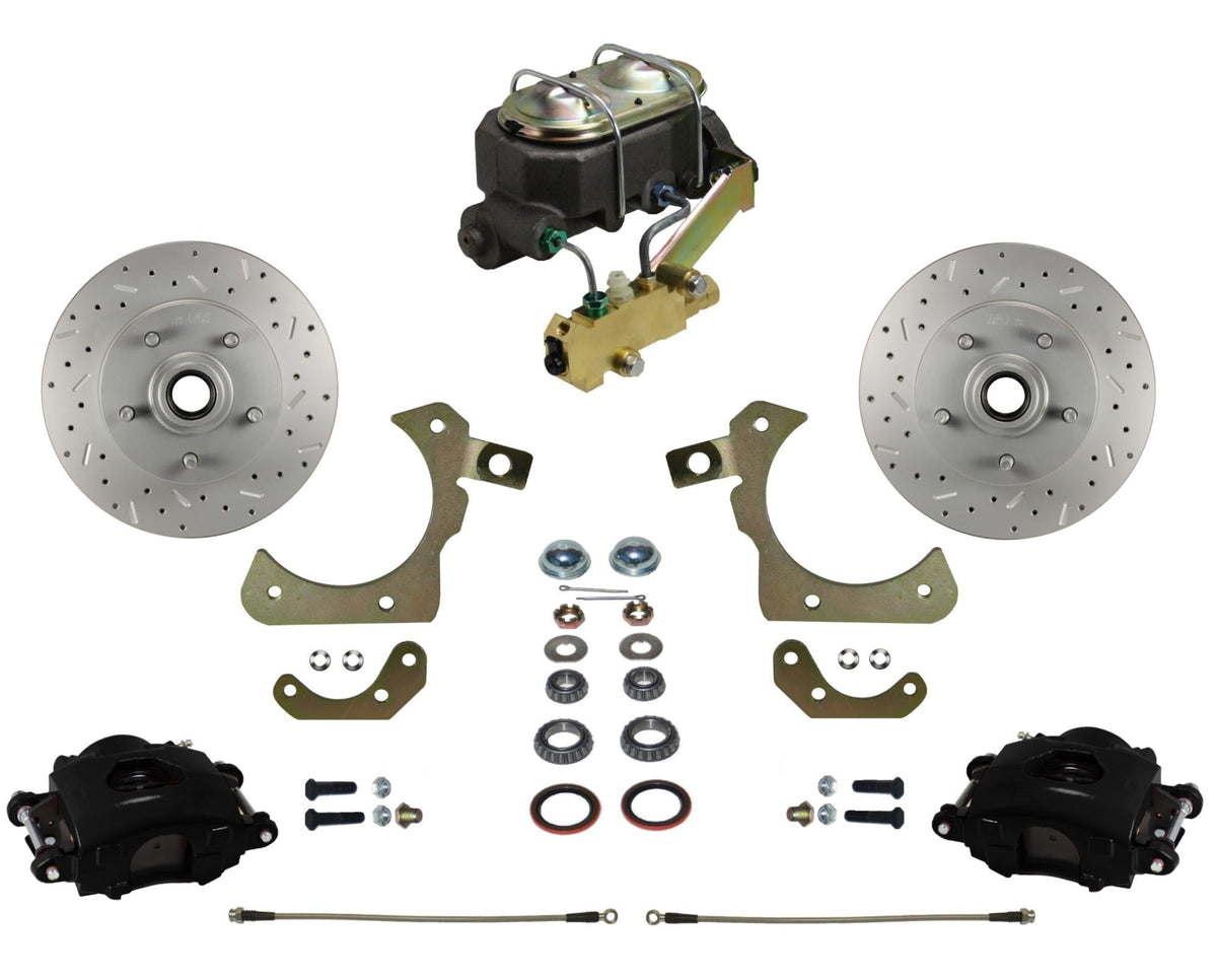 LEED Brakes BFC1010-3A1X Front Disc Brake Conversion, Manual Disc/Drum - MaxGrip XDS - Black