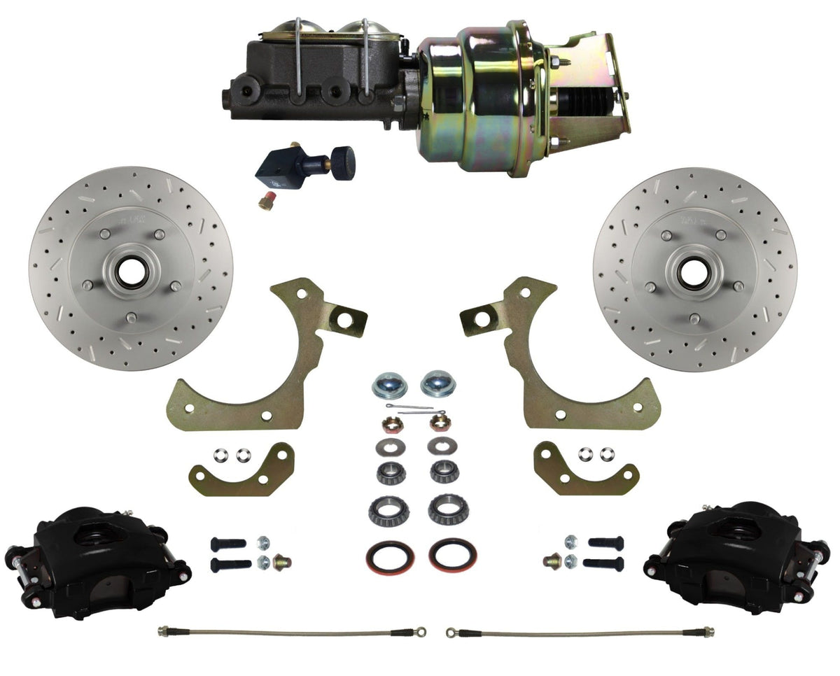 LEED Brakes BFC1010-K105X Front Disc Brake Conversion, Power Adjustable - MaxGrip XDS - Black