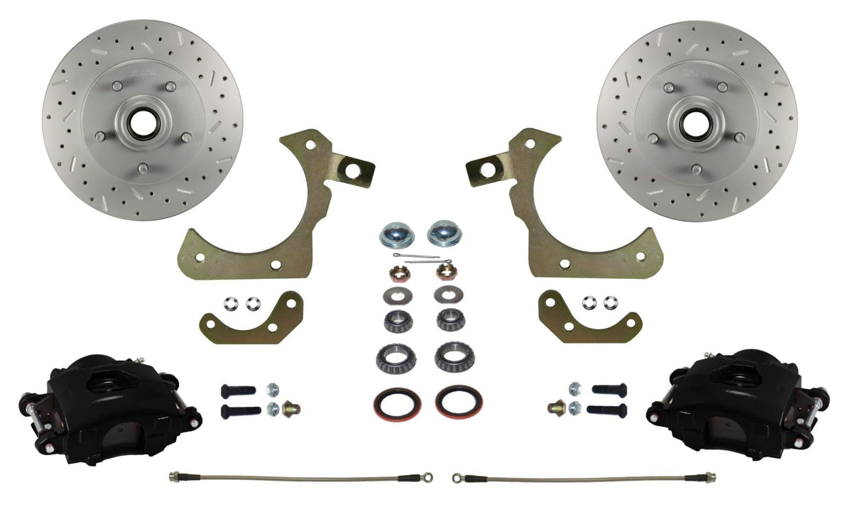 LEED Brakes BFC1010SMX Front Disc Brake Conversion, Spindle Mount Kit - MaxGrip XDS - Black