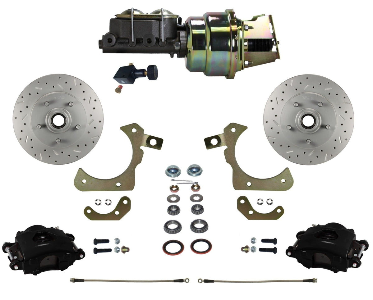 LEED Brakes BFC1011-K105X Front Disc Brake Conversion, Power Adjustable - MaxGrip XDS - Black